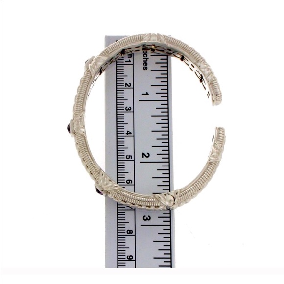 Judith Ripka Sterling/Amethyst Cuff Bracelet - Picture 3 of 3